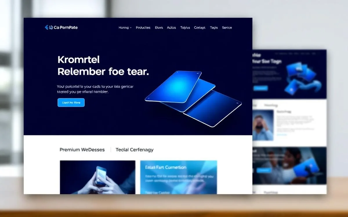 Corporate Website interface preview